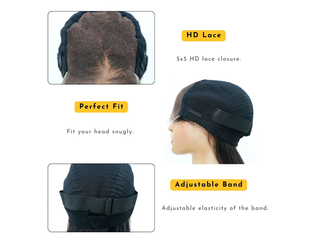 5X5 Closure HD Wig